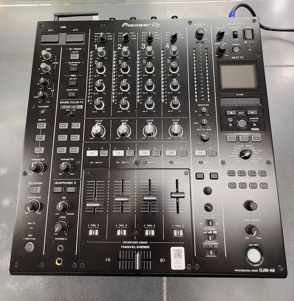 Pioneer DJ DJM-A9 4-channel professional DJ mixer in mint condition with original power cable
