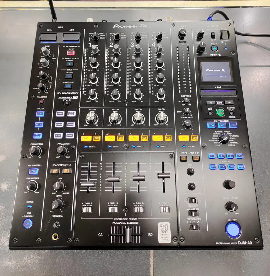 Pioneer DJ DJM-A9 4-channel professional DJ mixer in mint condition with original power cable