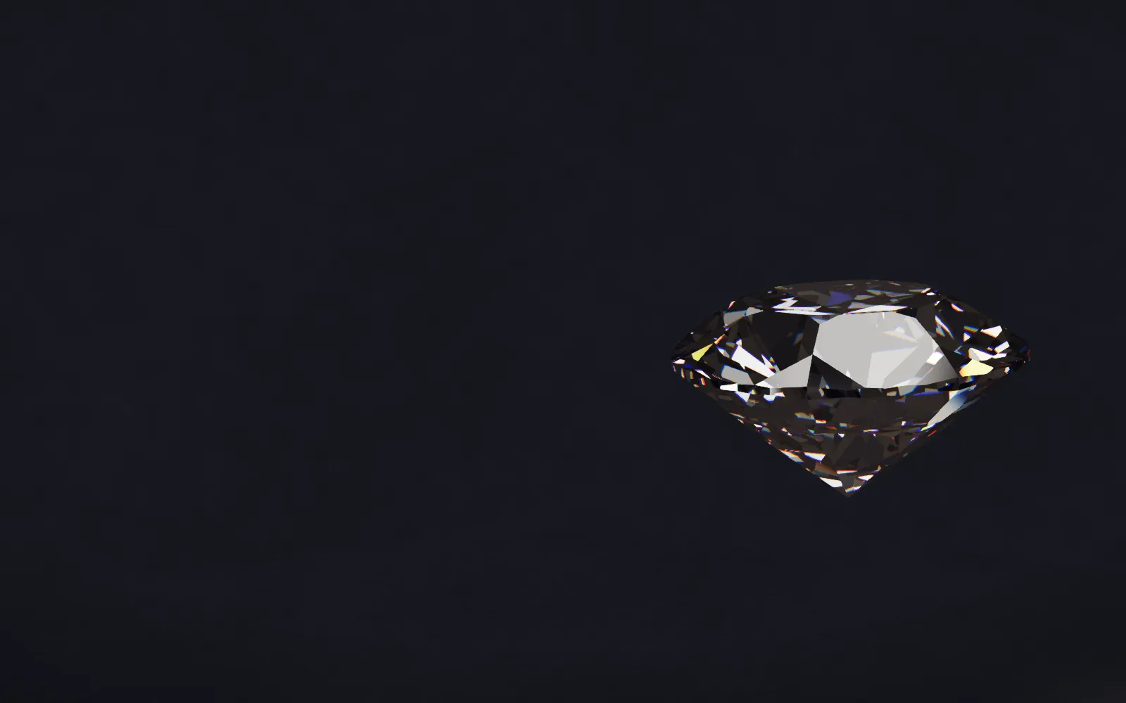 Illustration of a loose diamond above an open gold ring mounting